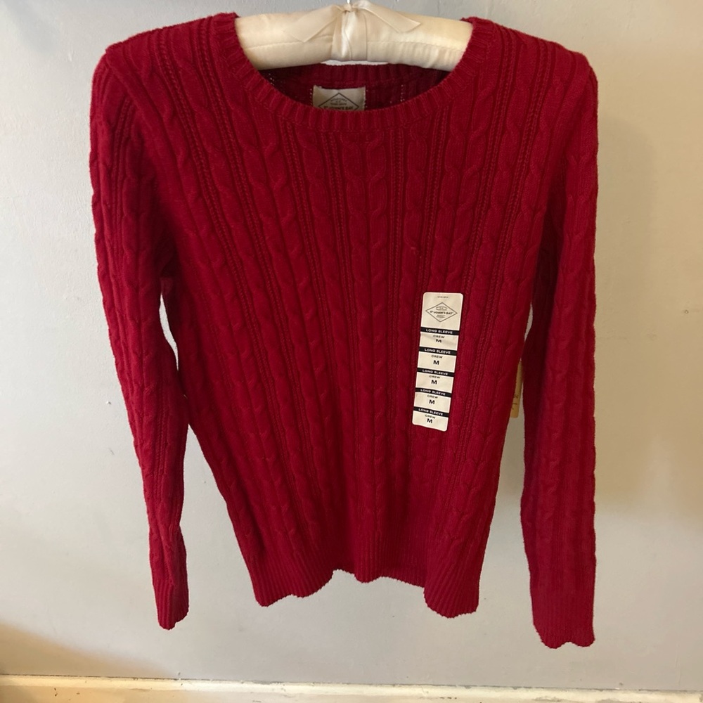 St. John's Bay Vibrant Red Crew Neck Sweater